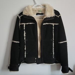 Seduction Black Suede Bomber Jacket